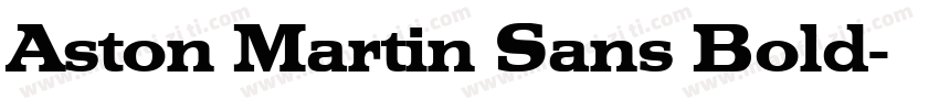 Aston Martin Sans Bold字体转换